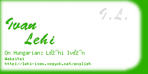 ivan lehi business card